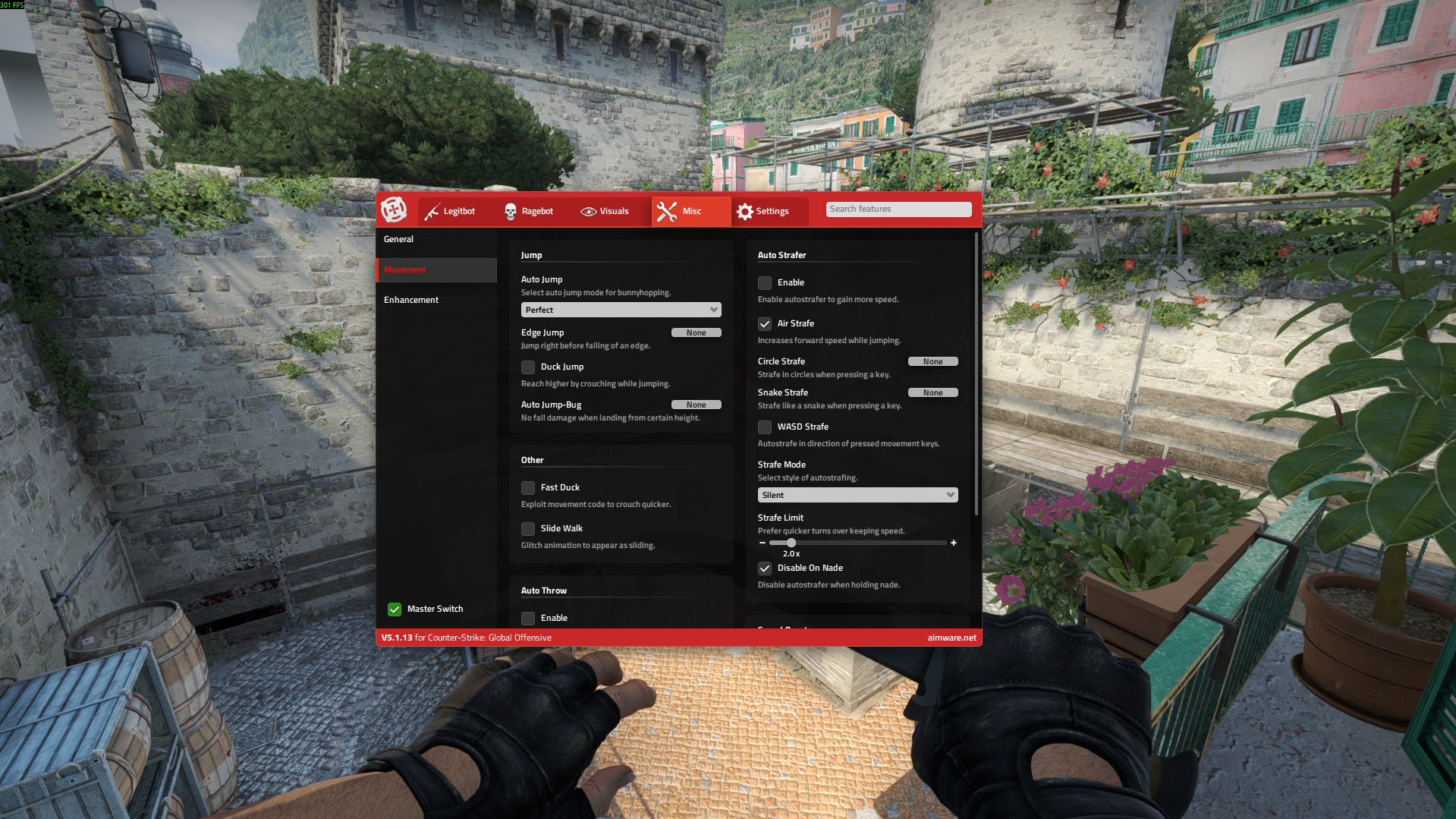 Aimware - Free Rage, Legit & Movement HvH CSGO cheat screenshot
